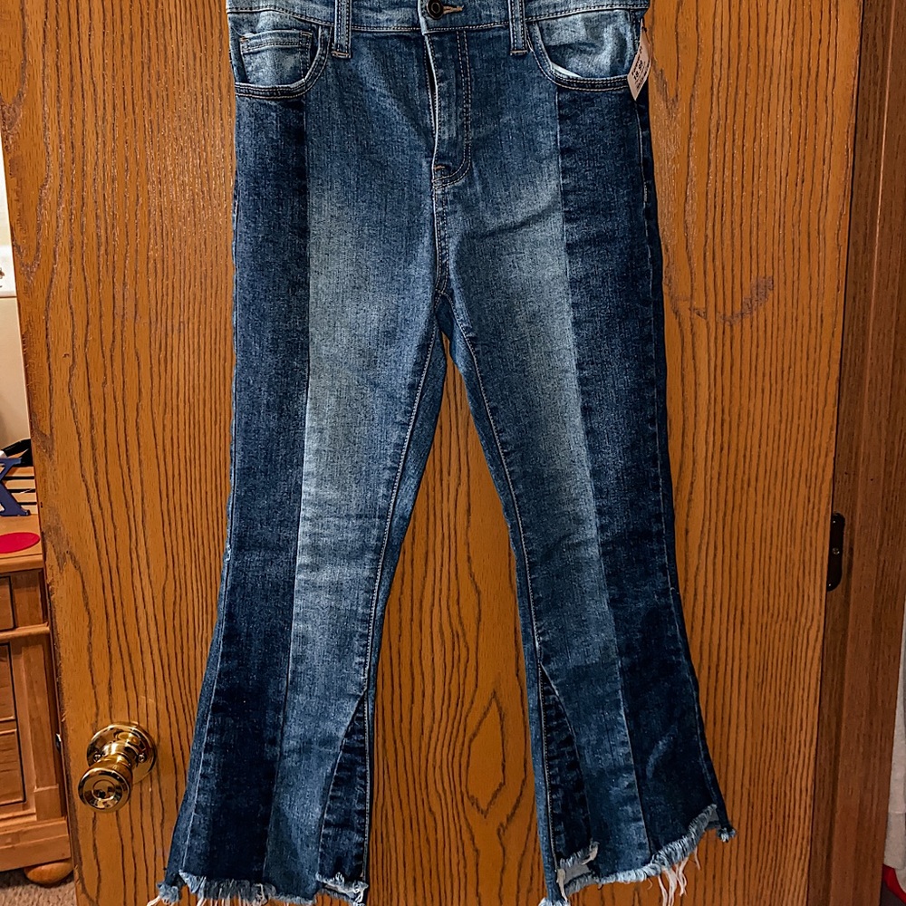 Forever 21 bell-bottom distressed jeans